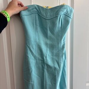 Lily Pulitzer Size 2 Light Blue Strapless Dress